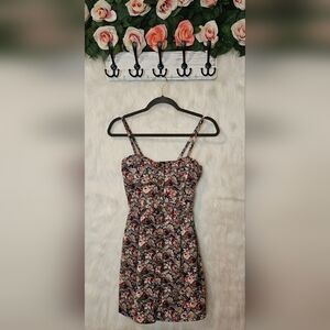 Poetry Classic Bustier Floral Button-up Mini Dress